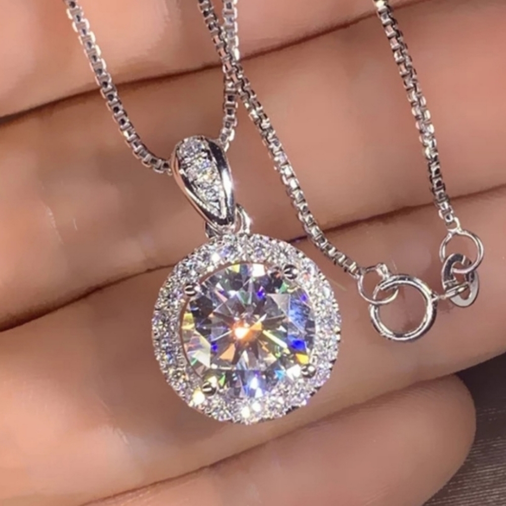 ✨️Silver CZ Solitaire Necklace✨️